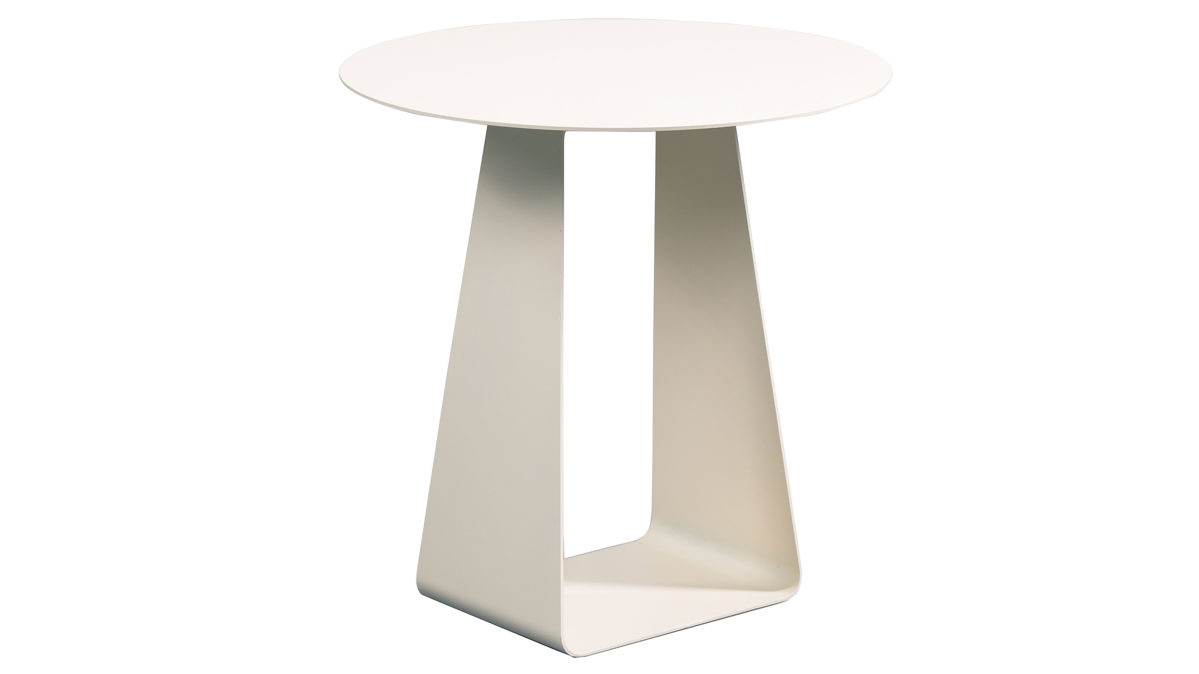 Couchtisch M2 kollektion aus Metall in Weiß Beistelltisch Freddy 2 Cremeweiß - ca. 45 x 45 cm