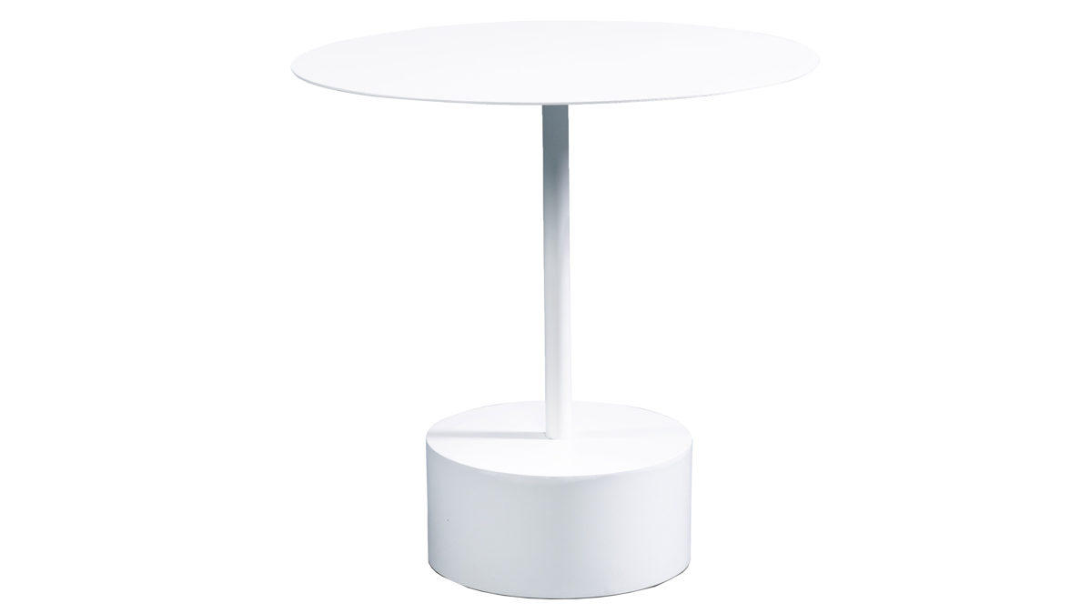 Beistelltisch M2 kollektion aus Metall in Weiß Beistelltisch Teddy 1 Weiß - ca. 50 x 50 cm