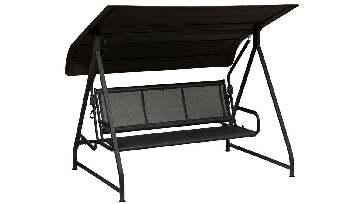 Hollywoodschaukel Kettler aus Metall in Anthrazit KETTLER Garten Hollywoodschaukel anthrazitfarbenes Outdoorgewebe & Aluminium