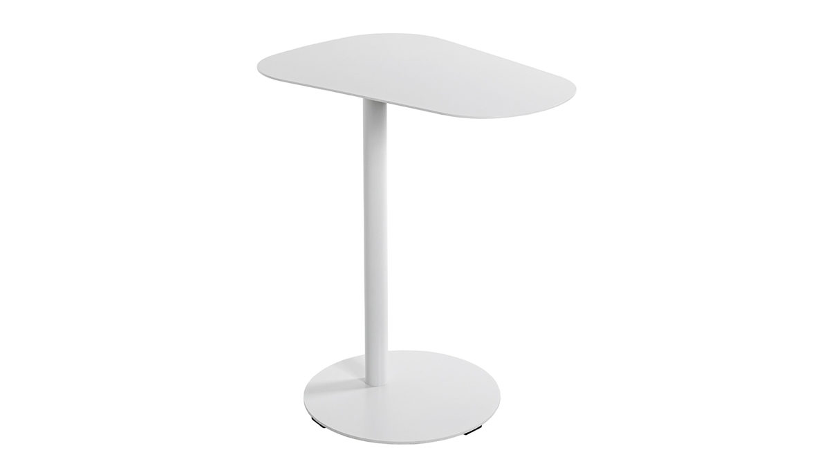 Beistelltisch Haku aus Metall in Weiß Beistelltisch Höhe ca. 60 cm - Weiß