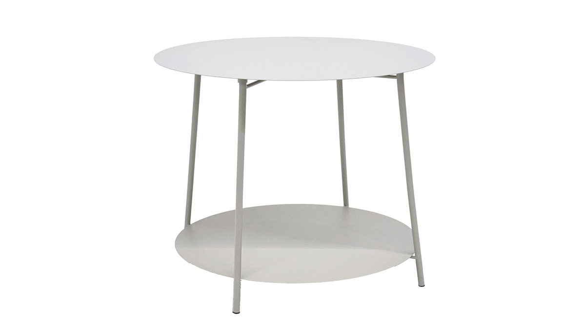 Beistelltisch Haku aus Metall in Grau Beistelltisch Grau - ca. 60 x 40 cm