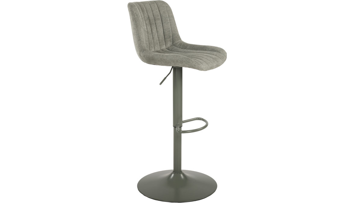 Barhocker Duo collection aus Stoff in Grün Barhocker Kelly grüner Webstoff 112 & grünes Metall