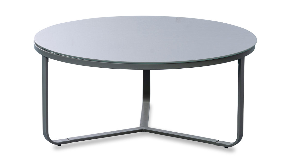 Couchtisch M2 kollektion aus Glas in Grau Couchtisch Boston 2 Grau - Durchmesser ca. 80 cm