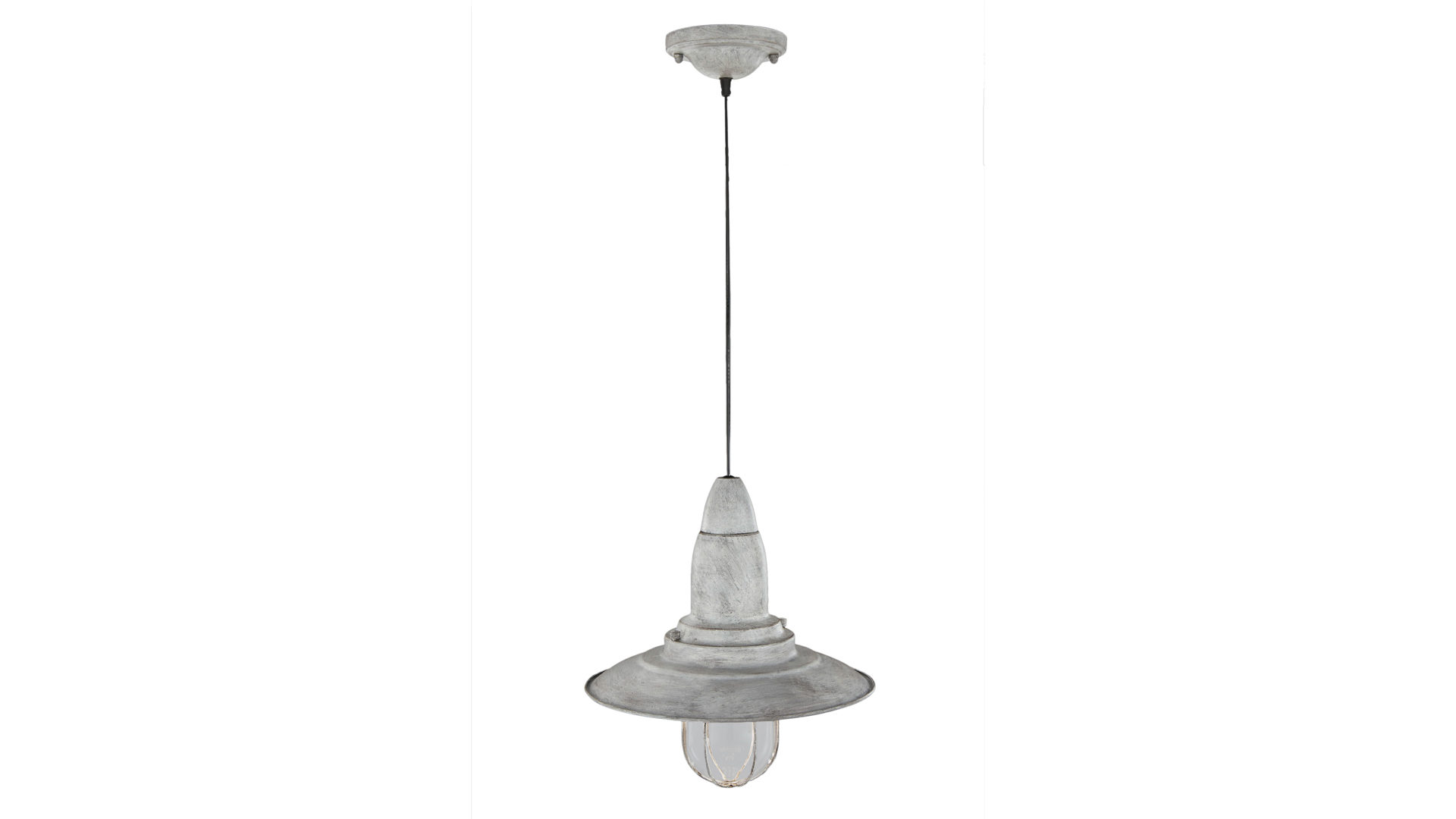 Pendelleuchte Trio leuchten aus Metall in Grau Sturm-Pendelleuchte Fisherman bzw. Hängelampe dunkelgraues Metall – Durchmesser ca. 32 cm