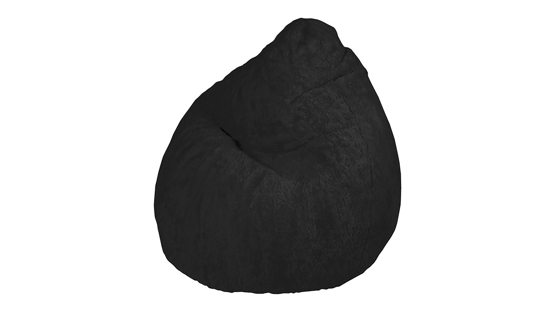 Standard-Sitzsack Magma sitting point aus Stoff in Schwarz SITTING POINT Plüsch-Sitzsack Fluffy XL - Sitzmöbel schwarzer Plüschbezug - ca. 220 Liter