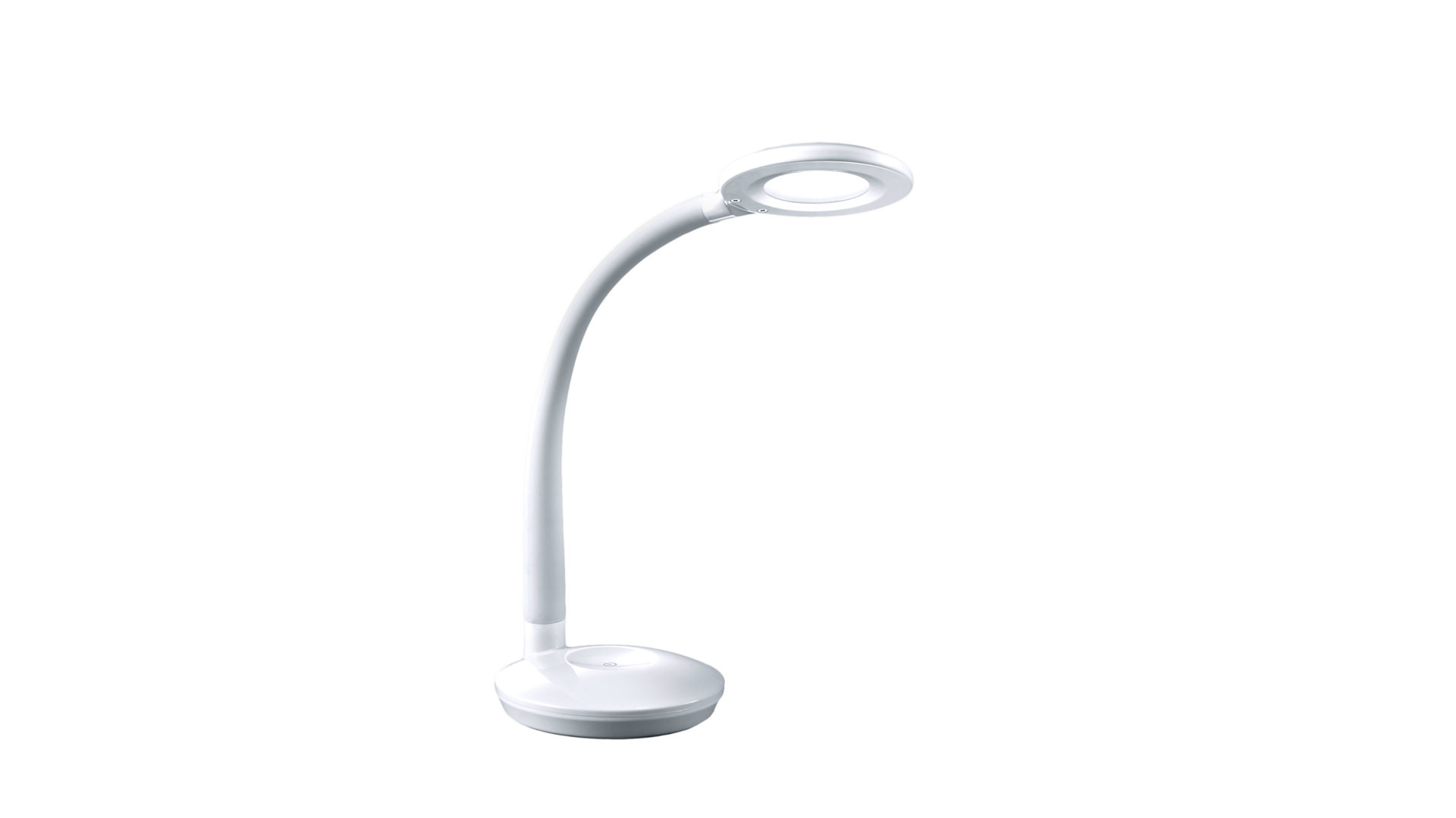Schreibtischleuchte Reality leuchten aus Kunststoff in Weiß RL LED Tischleuchte Cobra bzw. LED Tischlampe weißer Kunststoff - Höhe ca. 47 cm
