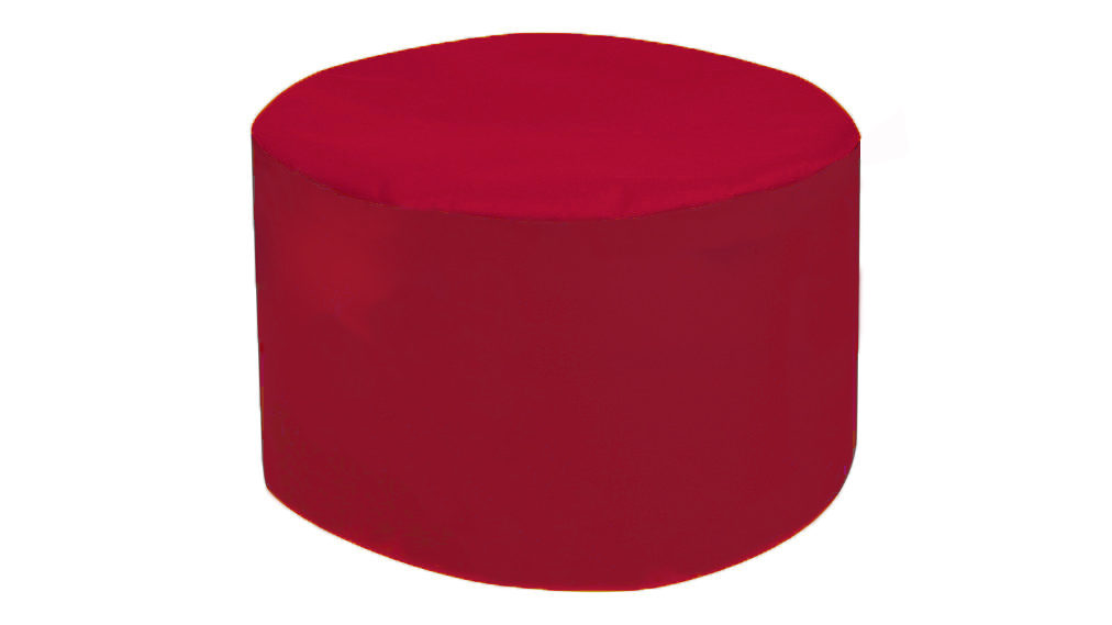 Sitzsack-Hocker Magma sitting point aus Stoff in Rot SITTING POINT Sitzsack-Hocker Scuba Dot als Gartenmöbel Com roter Kunstfaserbezug – Durchmesser ca. 50 cm