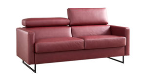 Schlafsofa Bali aus Stoff in Rot Schlafsofa Alina mit Faltbettfunktion roter Bezug 3967 - Liegefläche ca. 140 x 200 cm