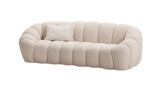 Bigsofa Gutmann factory® aus Stoff in Beige Polsterprogramm Emelie - Megasofa XL naturweißer Bezug 306.55 & Kissen 371.15 naturbeige - ca. 248 x 110 cm