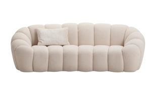 Bigsofa Gutmann factory® aus Stoff in Beige Polsterprogramm Emelie - Megasofa XL naturweißer Bezug 306.55 & Kissen 371.15 naturbeige - ca. 248 x 110 cm