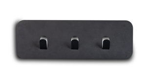 Wandgarderobe M2 kollektion aus Metall in Anthrazit Garderobenleiste Lilly Anthrazit – drei Haken, Länge ca. 30 cm