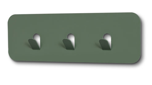 Wandgarderobe M2 kollektion aus Metall in Grün Garderobenleiste Lilly Grün – drei Haken, Länge ca. 30 cm