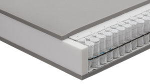 Federkernmatratze Interliving aus Stoff in Weiß Interliving Matratze Medikontur 1931 Taschenfederkern, H4 – Liegefläche ca. 140 x 200 cm