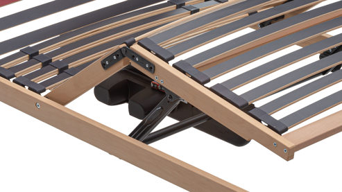 Lattenrost Interliving aus Holz in Holzfarben Interliving Lattenrost Serie 1951 mit Funksteuerung motorisch mit Funk-Fernbedienung – Liegefläche ca. 90 x 200 cm