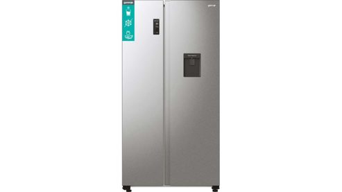 Einbauküche Interliving aus Holz in Weiß Interliving Küche Serie 3090 mit Side by Side Kühlschrank Magnolia – zweizeilig