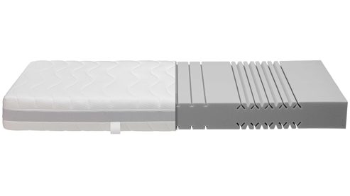 Schaumstoffmatratze Interliving aus Stoff in Weiß Interliving Matratze Medikontur 1908 offenporiger Schaum, H2 – Liegefläche ca. 120 x 200 cm