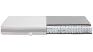 Federkernmatratze Interliving aus Stoff in Weiß Interliving Matratze Medikontur 1909 Taschenfederkern, H3 – Liegefläche ca. 140 x 200 cm