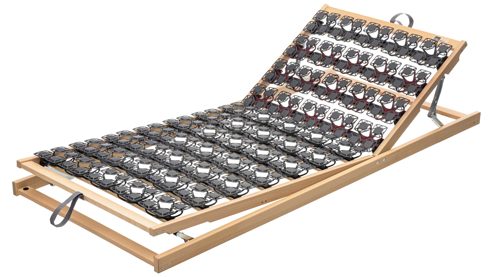 Lattenrost Interliving aus Kunststoff in Holzfarben Interliving Lattenrost Serie 1954 mit manueller Verstellung Kopf- & Fußteilverstellung – Liegefläche ca. 90 x 200 cm