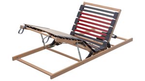 Lattenrost Interliving aus Holz in Holzfarben Interliving Lattenrost Serie 1952 mit zwei Motoren zweifach motorisch mit Handschalter – Liegefläche ca. 90 x 200 cm