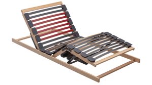 Lattenrost Interliving aus Holz in Holzfarben Interliving Lattenrost Serie 1952 mit zwei Motoren zweifach motorisch mit Handschalter – Liegefläche ca. 90 x 200 cm