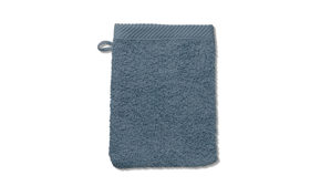 Waschlappen Kela | keck & lang aus Naturfaser in Mittelblau Handtuchserie Ladessa - Waschhandschuh rauchblaue Baumwolle - ca. 15 x 21 cm