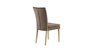 Vierfußstuhl laVie aus Leder in Hellbraun LaVie Polsterstuhl Color Line als bequemes Sitzmöbel steinfarbenes Leder Napoli 989 & Eiche Bianco