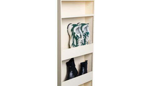 Schuhschrank M2 kollektion aus Metall in Creme Schuhschrank Barney Cremeweiß - ca. 47 x 150  cm