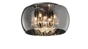 Deckenleuchte Trio lighting for you aus Glas in Metallfarben TRIO Deckenleuchte Vapore verchromtes Glas – Durchmesser ca. 40 cm