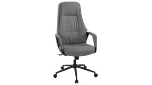 Bürostuhl Duo collection aus Stoff in Dunkelgrau Chefsessel Arjen dunkelgrauer Filzstoff 138 & schwarzes Drehkreuz