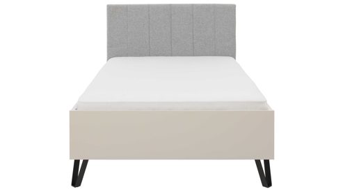 Bettgestell Interliving aus Holz in Hellgrau Interliving Jugendzimmer Serie 1702 - Bettgestell Sandgrau - Liegefläche ca. 120 x 200 cm