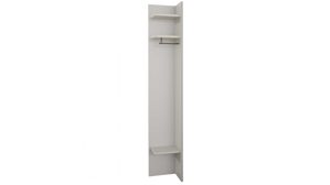 Wandgarderobe Interliving aus Holz in Hellgrau Interliving Jugendzimmer Serie 1702 - Garderobe Sandgrau & Schwarz