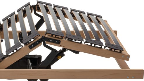 Lattenrost Interliving aus Holz in Holzfarben Interliving Lattenrost Serie 1952 - V6286 dreifach motorisch mit Funk-Fernbedienung – Liegefläche ca. 90 x 200 cm