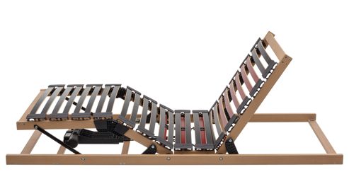 Lattenrost Interliving aus Holz in Holzfarben Interliving Lattenrost Serie 1952 - flacher Smartrahmen zweifach motorisch mit Handschalter – Liegefläche ca. 140 x 200 cm