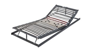 Lattenrost Interliving aus Holz in Grau Interliving Lattenrost Serie 1941 mit manuellen Funktionen manuelle Rücken- & Fußteilverstellung – Liegefläche ca. 100 x 190 cm