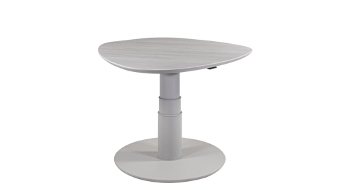 Couchtisch Vierhaus aus Glas in Grau vierhaus Couchtisch 1886-CAL-SGR hellgraue Steinoptik  - ca. 80 cm Durchmesser