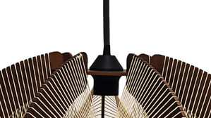 Pendelleuchte Globo lighting aus Holz in Braun GLOBO Hängelampe Sakura Hanfschnur, Holz & Metall - Durchmesser ca. 44 cm