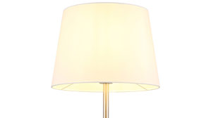 Stehleuchte Globo lighting aus Metall in Metallfarben GLOBO Lampen Serie Joris - Stehlampe Nickel & weißer Lampenschirm - Höhe ca. 151 cm