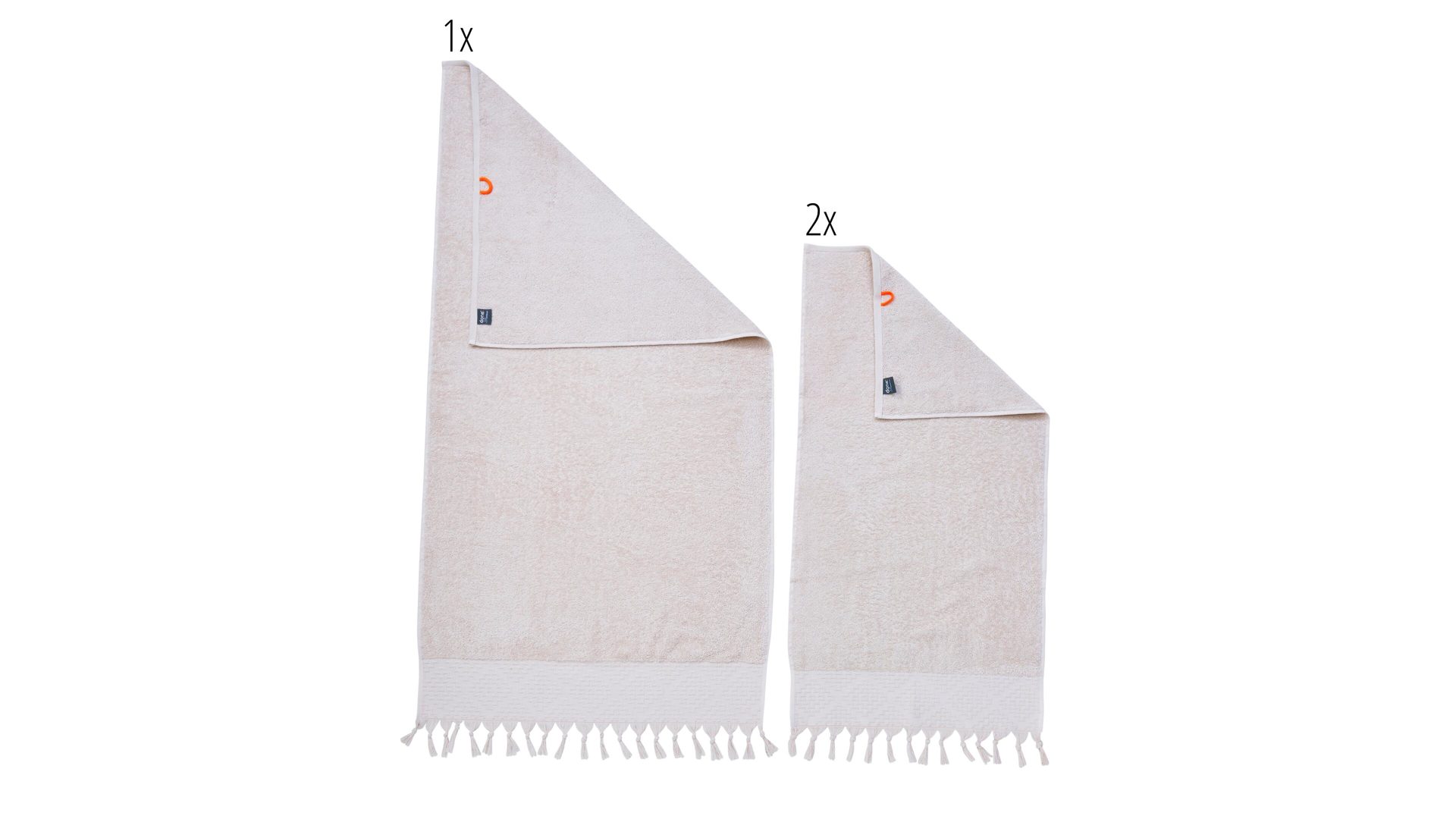 Handtuch-Set Done.® aus Stoff in Beige done.® Handtuch-Set Provence Boheme beige Baumwolle  – dreiteilig