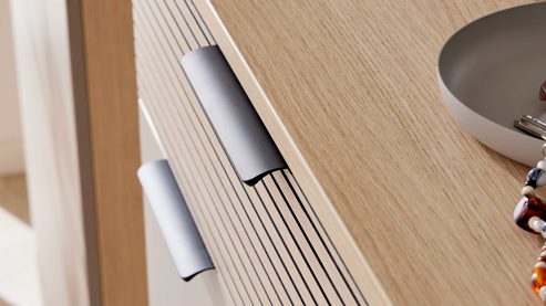 Garderoben-Set Interliving aus Holz in Grau Interliving Garderobe Serie 6015 - Garderoben-Set Steingrau & Eiche - sechsteilig