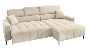 Ecksofa A. z. iwaniccy aus Stoff in Beige Polsterprogramm Simple - Funktions-Ecksofa beigefarbener Cordbezug Fjord 23 - Stellfläche ca. 256 x 180 cm
