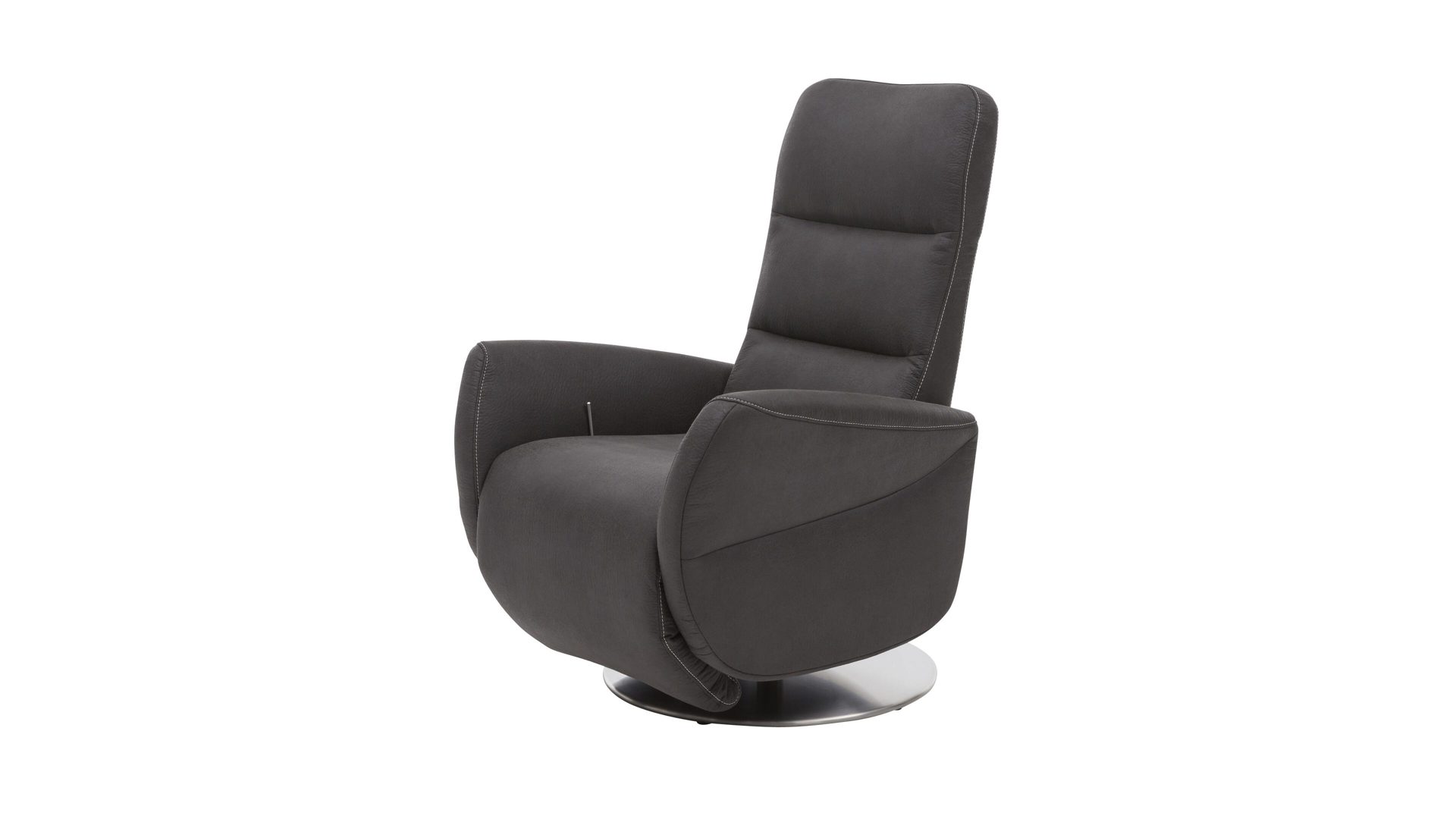 Relaxsessel Interliving aus Stoff in Anthrazit Interliving Sessel Serie 4530 anthrazitfarbener Stoffbezug Büffel & Sternfuß