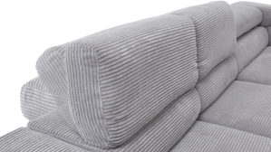 Ecksofa SOFAkultur aus Stoff in Grau SOFAkultur Programm SK 770 - Ecksofa grauer Cordbezug - Stellfläche ca. 219 x 309 cm