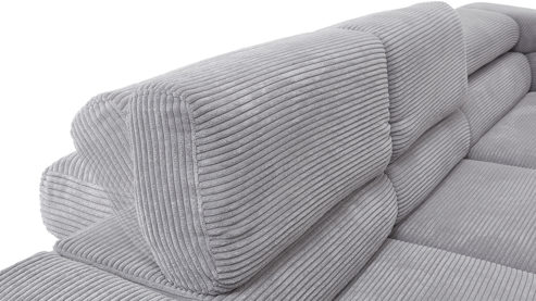 Ecksofa SOFAkultur aus Stoff in Grau SOFAkultur Programm SK 770 - Ecksofa grauer Cordbezug - Stellfläche ca. 219 x 309 cm