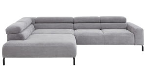 Ecksofa SOFAkultur aus Stoff in Grau SOFAkultur Programm SK 770 - Ecksofa grauer Cordbezug - Stellfläche ca. 219 x 309 cm