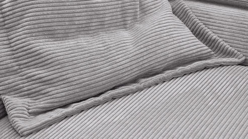 Einzelkissen SOFAkultur aus Stoff in Grau SOFAkultur Programm SK 770 - Flatterkissen grauer Cordbezug - ca. 75 x 75 cm