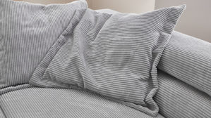 Einzelkissen SOFAkultur aus Stoff in Grau SOFAkultur Programm SK 770 - Flatterkissen grauer Cordbezug - ca. 75 x 75 cm