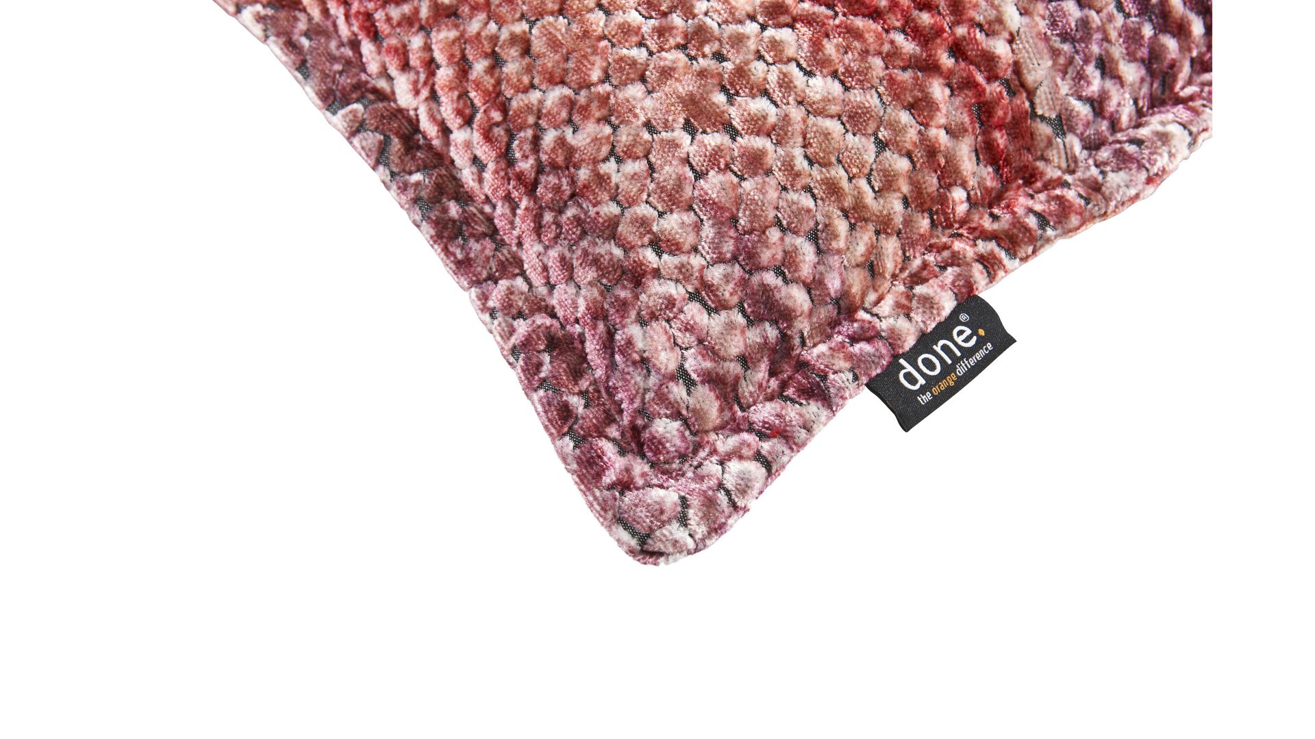 Kissenbezug /-hülle Done.® aus Stoff in Rot done.® Kissenhülle Cushion Glam Colour rot gemusterter Samt – ca. 40 x 60 cm