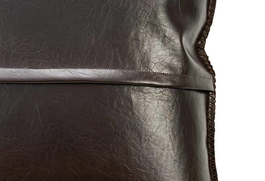 Kissenbezug /-hülle Done.® aus Stoff in Dunkelbraun done.® Kissenhülle Cushion Evil dunkelbraunes Kunstleder – ca. 65 x 65 cm