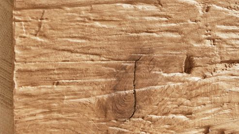 Kleiderschrank Interliving aus Holz in Dunkelgrau Interliving Schlafzimmer Serie 1025 – Kleiderschrank Graphit & Balkeneiche gehackt - sechs Türen, Breite ca. 299 cm