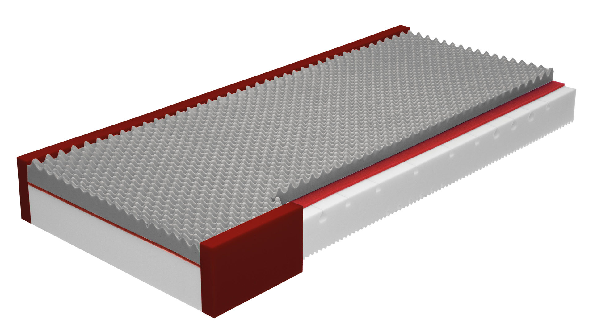 Kaltschaummatratze Interliving aus Stoff in Weiß Interliving Matratze Medikontur 1914 Kaltschaum, H3 – Liegefläche ca. 80 x 190 cm